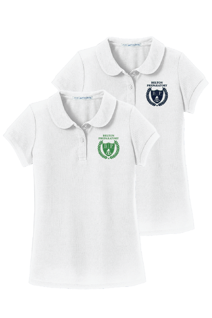 Girls' Peter Pan Polo - White