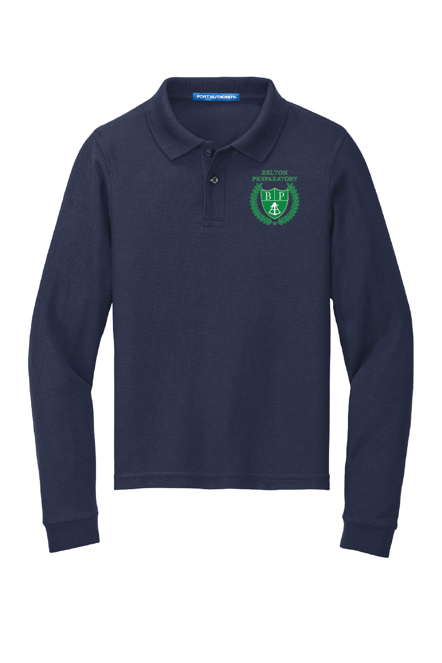 Long Sleeve Polo - Navy