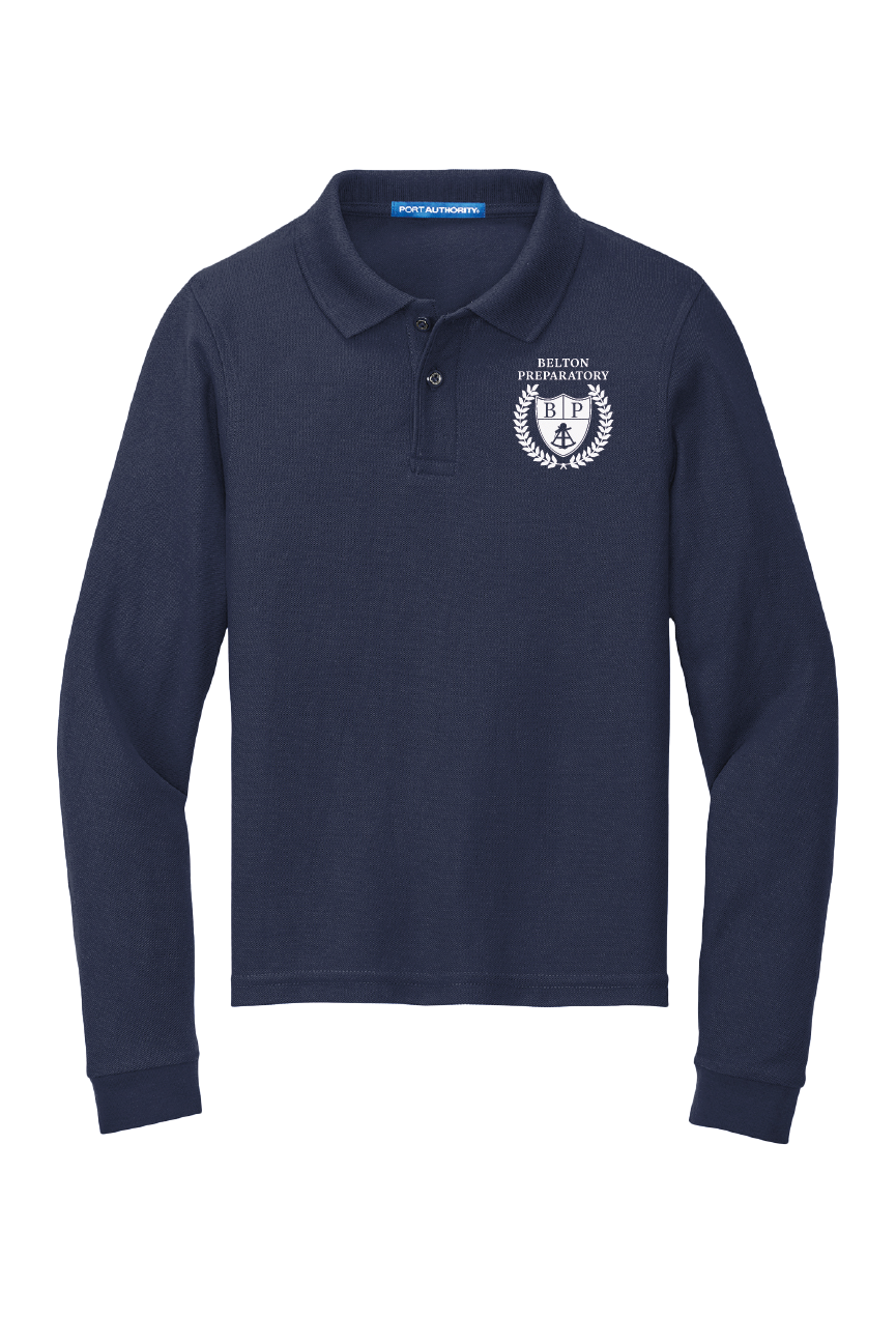 Long Sleeve Polo - Navy