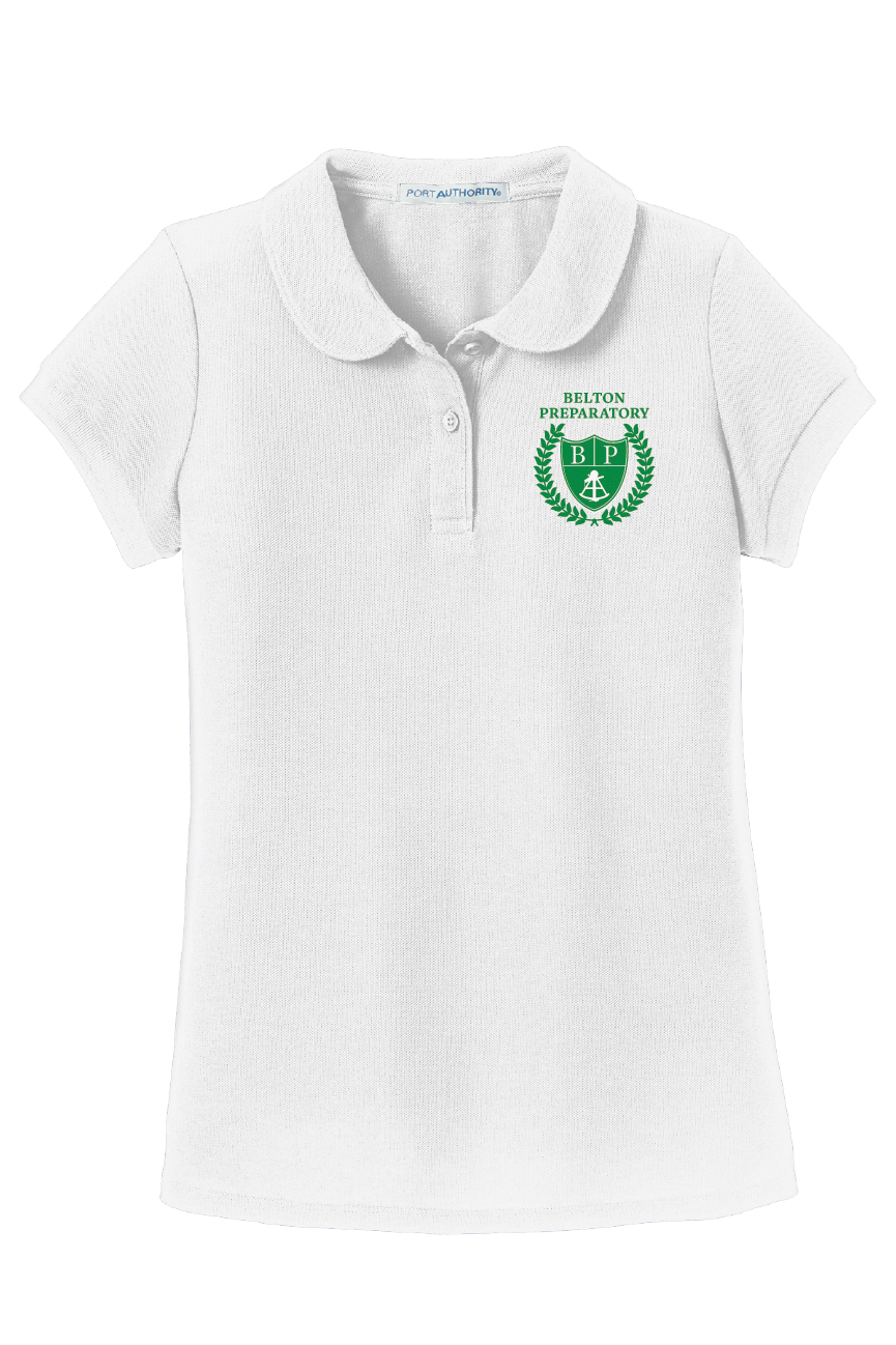 Girls' Peter Pan Polo - White