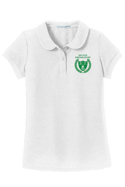 Girls' Peter Pan Polo - White