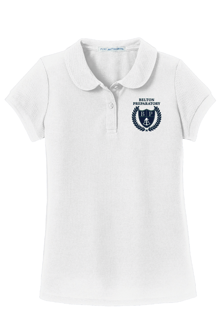 Girls' Peter Pan Polo - White