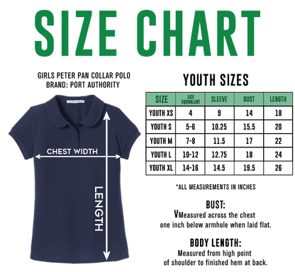 Girls' Peter Pan Polo - Navy